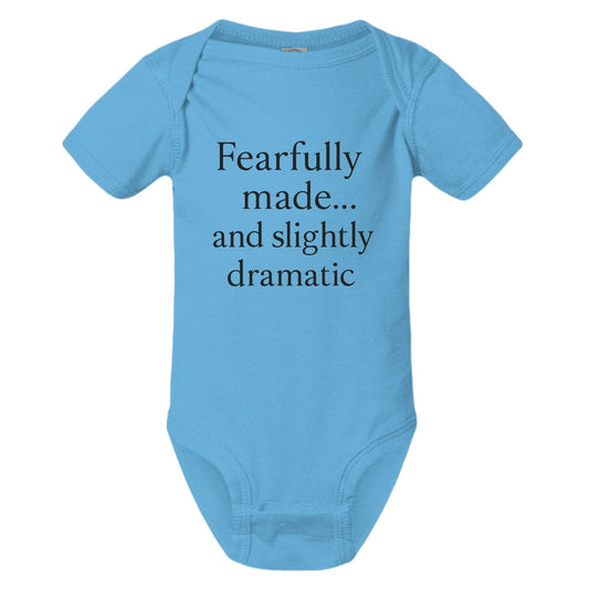 Fearfully Made And Slightly dramatic Christian Baby Jumpsuit - ClaimedbyGodDesigns