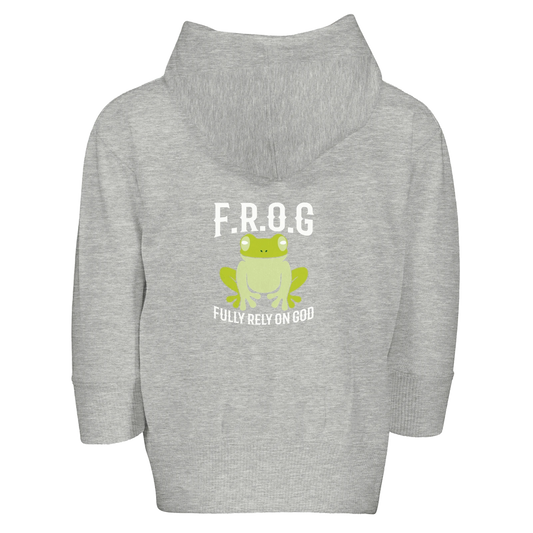 Fully Rely On Him Christian Toddler Zip Fleece Hooded Sweatshirt - ClaimedbyGodDesigns