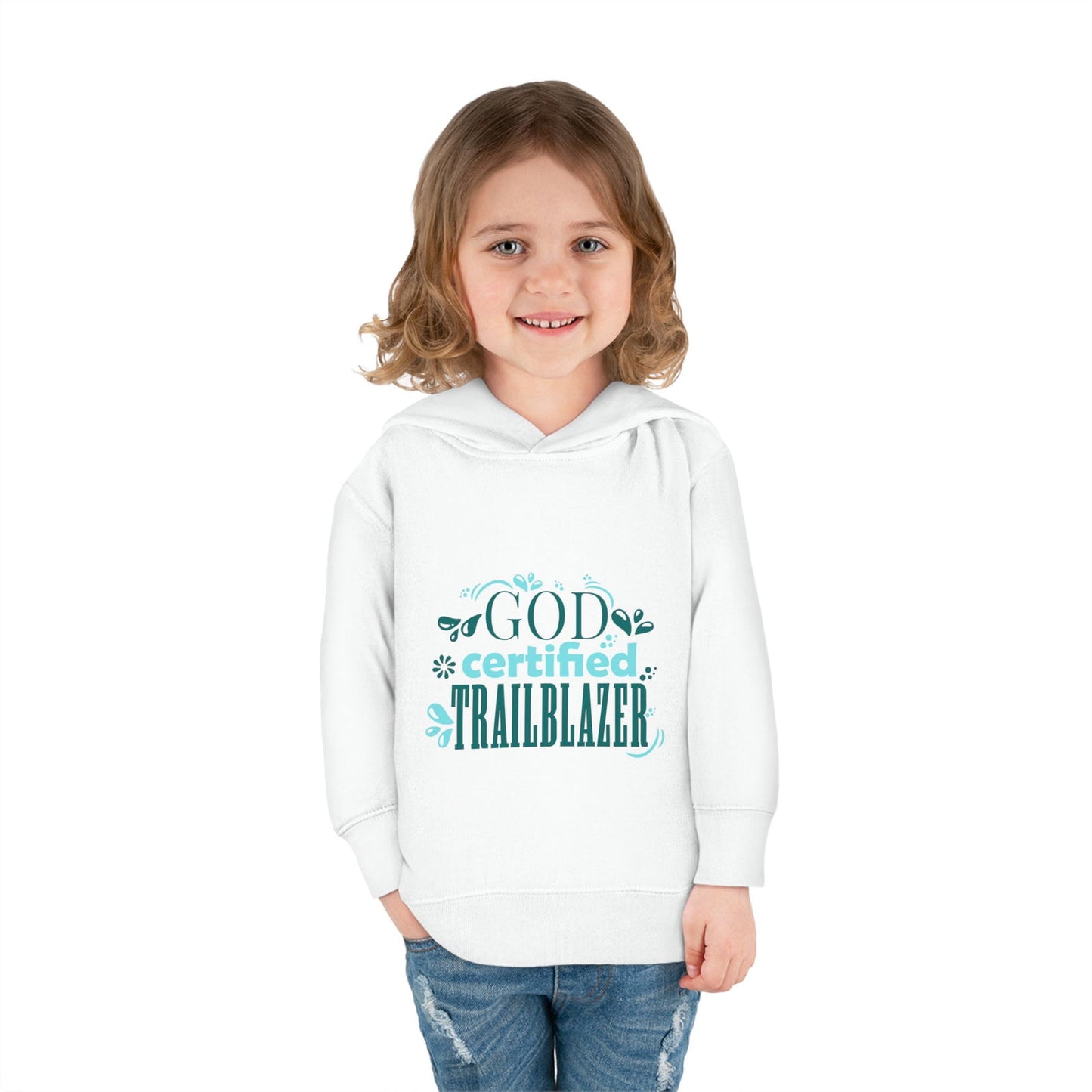God Certified Trailblazer Toddler Christian Pullover Fleece Hoodie - ClaimedbyGodDesigns