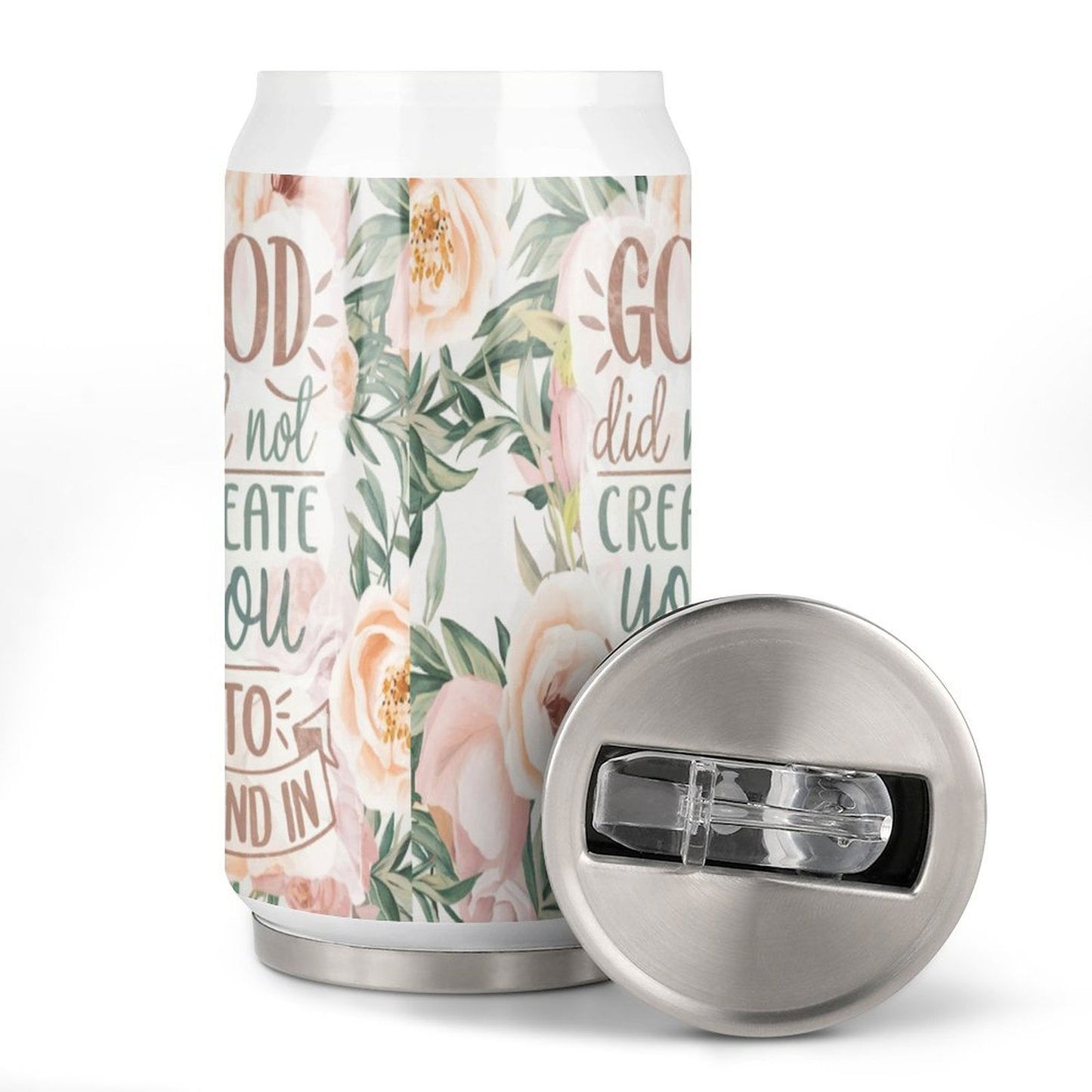 God Did Not Create You To Blend In Christian Stainless Steel Tumbler with Straw - ClaimedbyGodDesigns