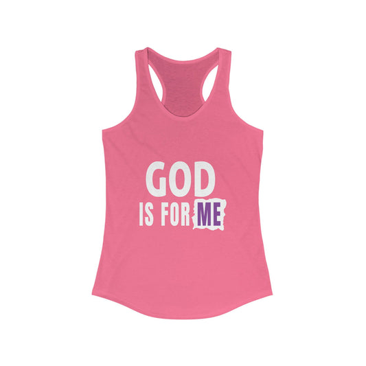 God Is For Me Women's Slim Fit Tank-top - ClaimedbyGodDesigns