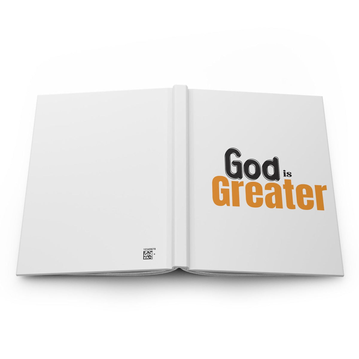 God Is Greater Christian Hardcover Journal Matte - ClaimedbyGodDesigns