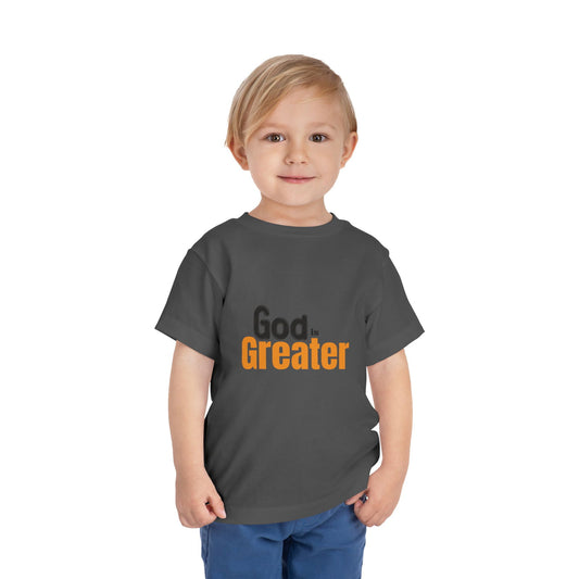 God Is Greater Christian Toddler T-Shirt - ClaimedbyGodDesigns