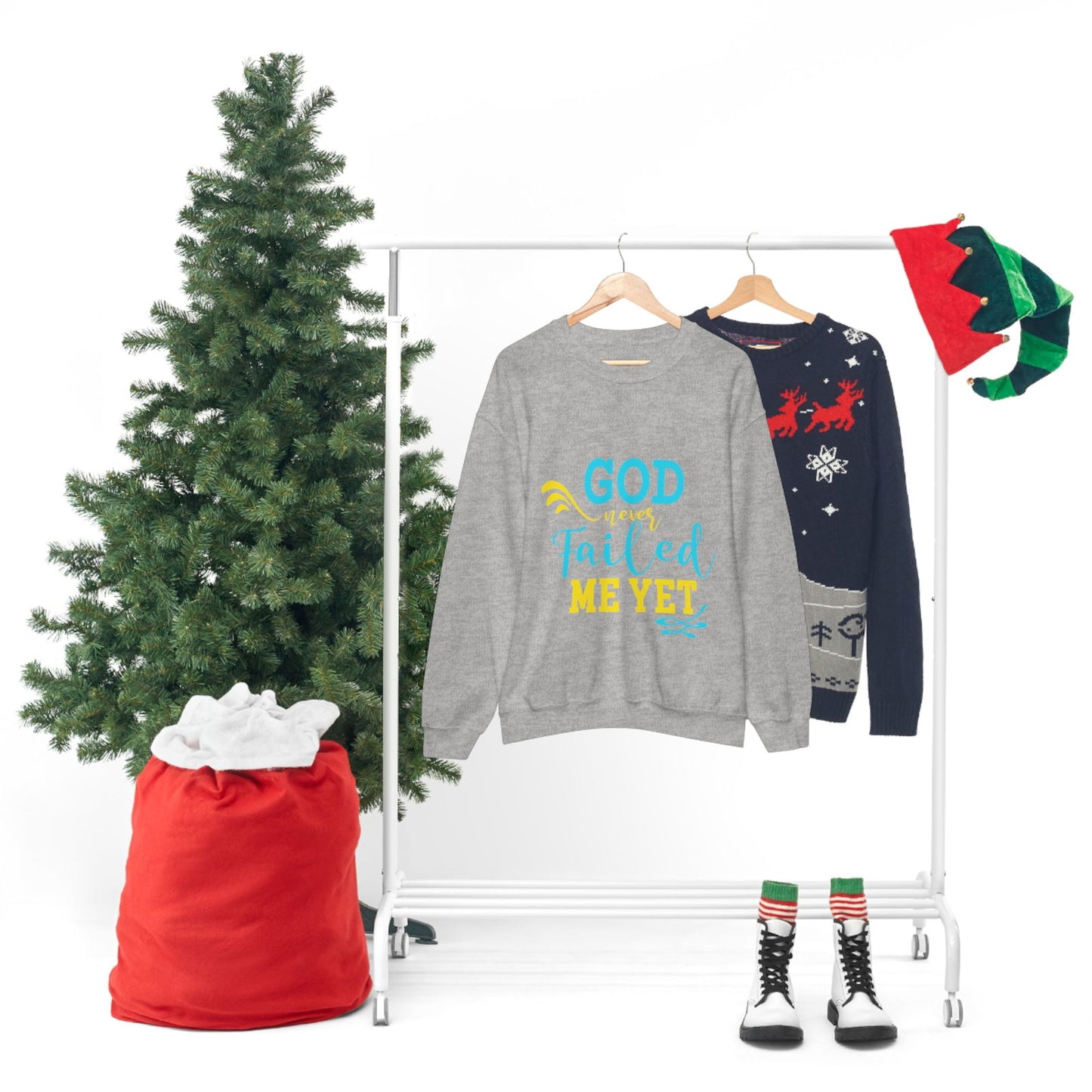 God Never Failed Me Yet Unisex Heavy Blend™ Crewneck Sweatshirt - ClaimedbyGodDesigns