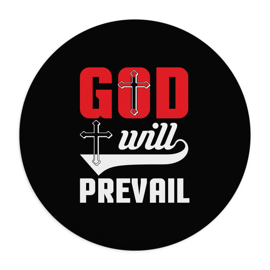God Will Prevail Christian Mouse Pad - ClaimedbyGodDesigns
