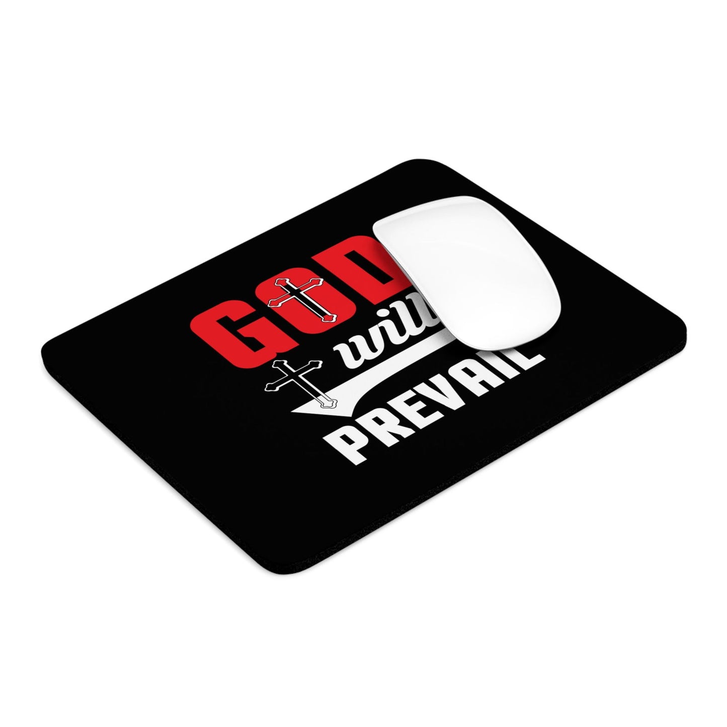 God Will Prevail Christian Mouse Pad - ClaimedbyGodDesigns