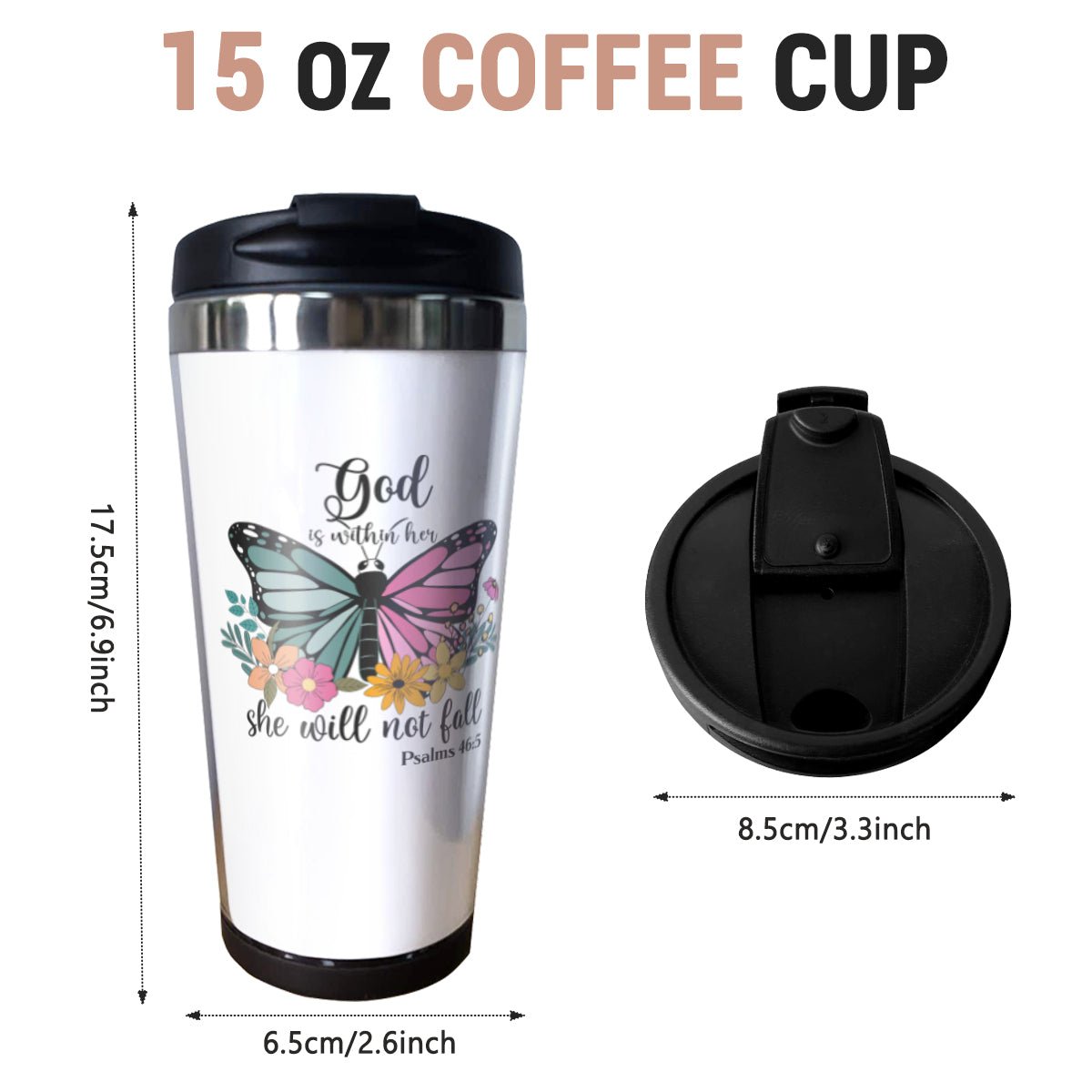 He is Within Her Christian Stainless Steel Coffee Tumbler - ClaimedbyGodDesigns