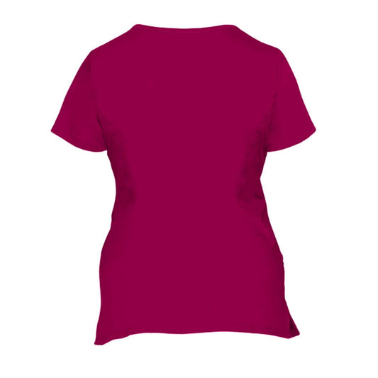 God's Plan Loading Premium Women’s Christian 2‑Pocket Juliet Stylish V‑Neck Medical Scrub Top - ClaimedbyGodDesigns