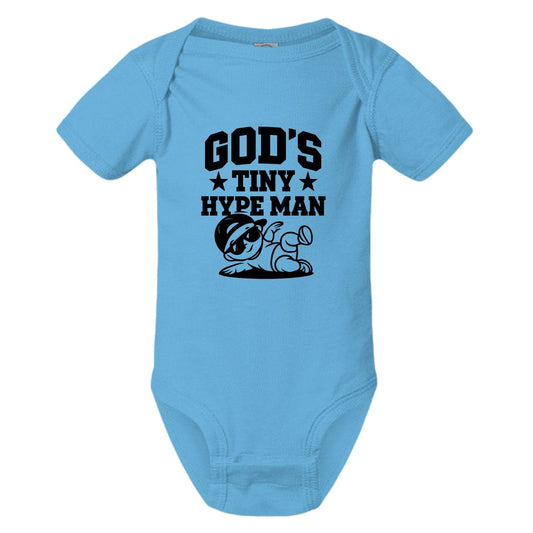 God's Tiny Hype Man Baby Christian Jumpsuit - ClaimedbyGodDesigns
