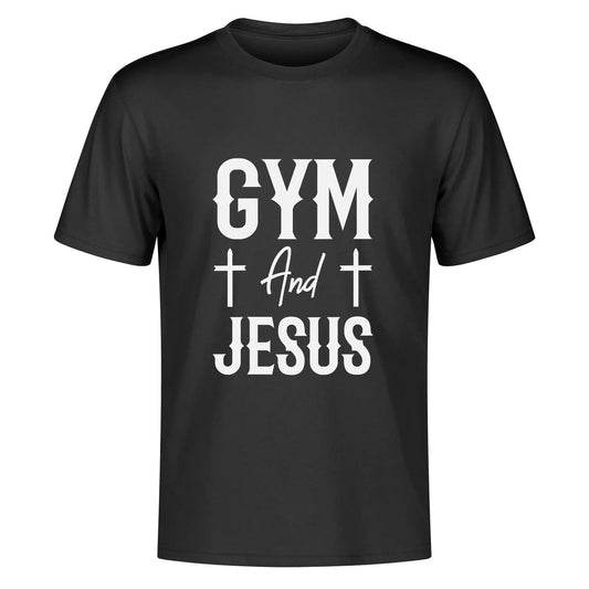 Gym And Jesus Mens Christian Gym T-shirt - ClaimedbyGodDesigns