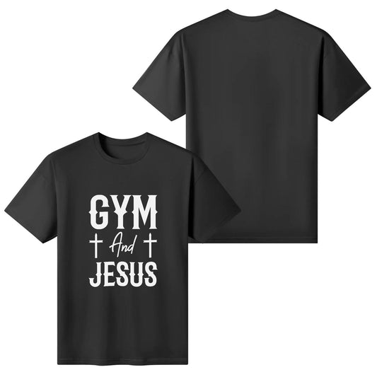 Gym And Jesus Womens Christian Gym T-shirt - ClaimedbyGodDesigns