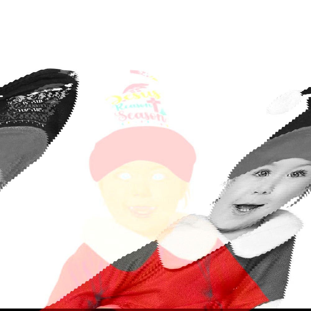 HE IS THE REASON FOR THE SEASON Christian Christmas Santa Hat - ClaimedbyGodDesigns