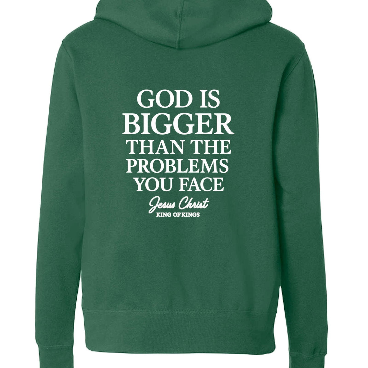 He Is Bigger Christian Unisex Full-Zip Hooded Sweatshirt - ClaimedbyGodDesigns