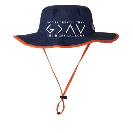 He Is Greater Than Adult Christian Booney Hat - ClaimedbyGodDesigns