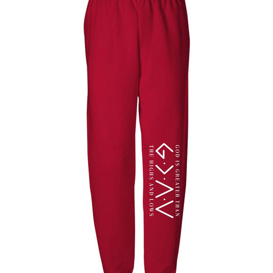 He Is Greater Than The Highs And Lows Youth Christian Sweatpants - ClaimedbyGodDesigns