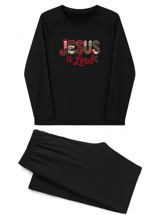 He Is Lord Unisex Adult Christian Christmas Plaid Pajamas - ClaimedbyGodDesigns