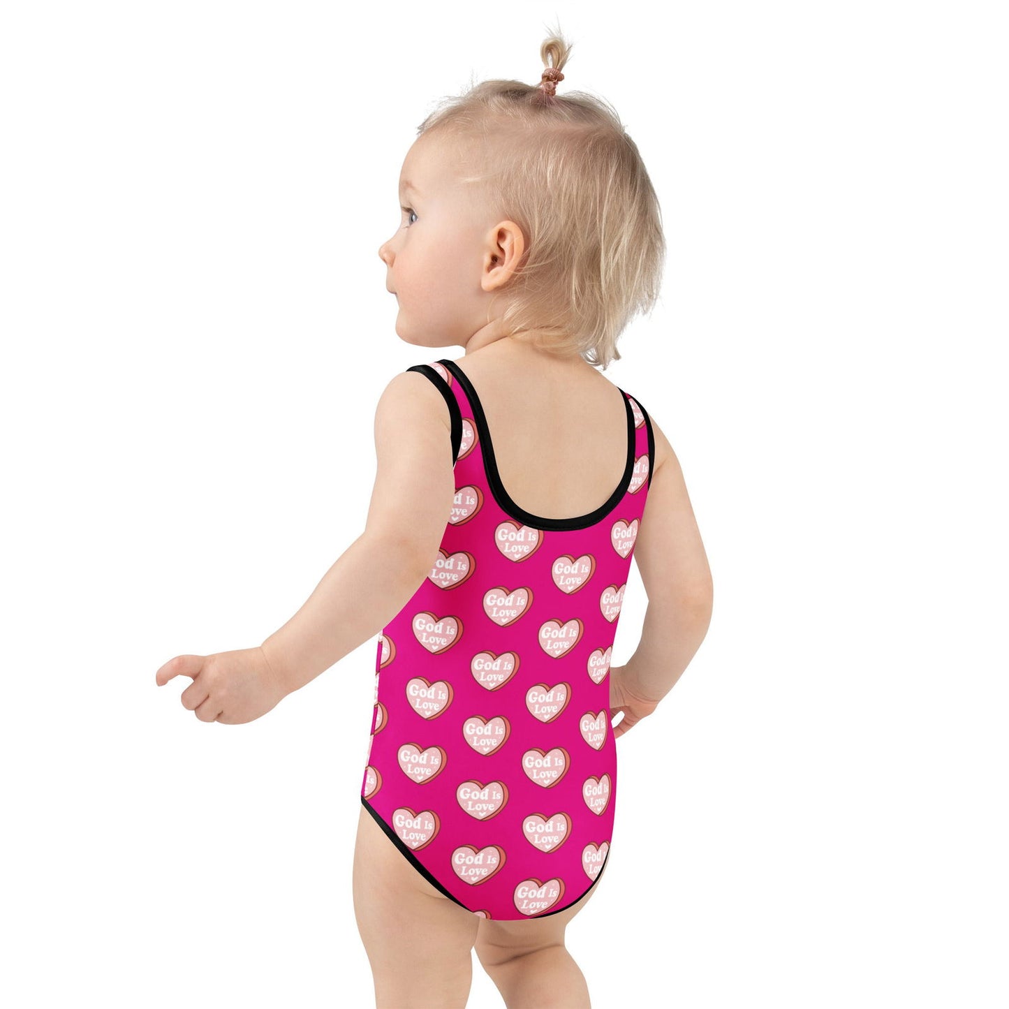 He Is Love Christian Kids Swimsuit - ClaimedbyGodDesigns