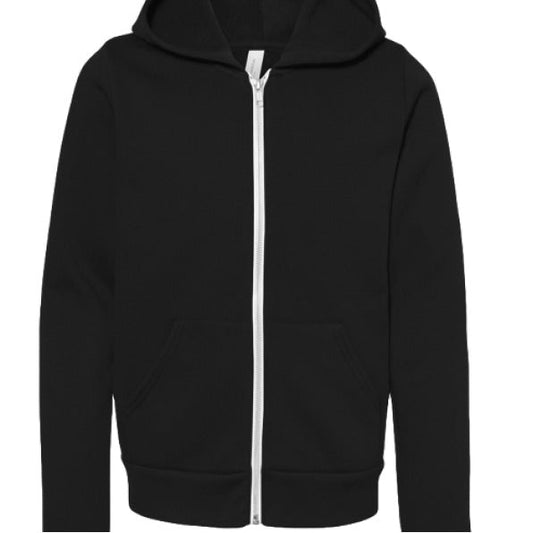 He Is My Vibe Youth Christian Sponge Fleece Full - Zip Hooded Sweatshirt - ClaimedbyGodDesigns