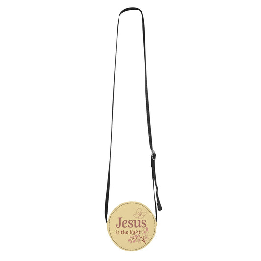 He Is The Light Christian Kids PU Small Round Bag Children Purse - ClaimedbyGodDesigns