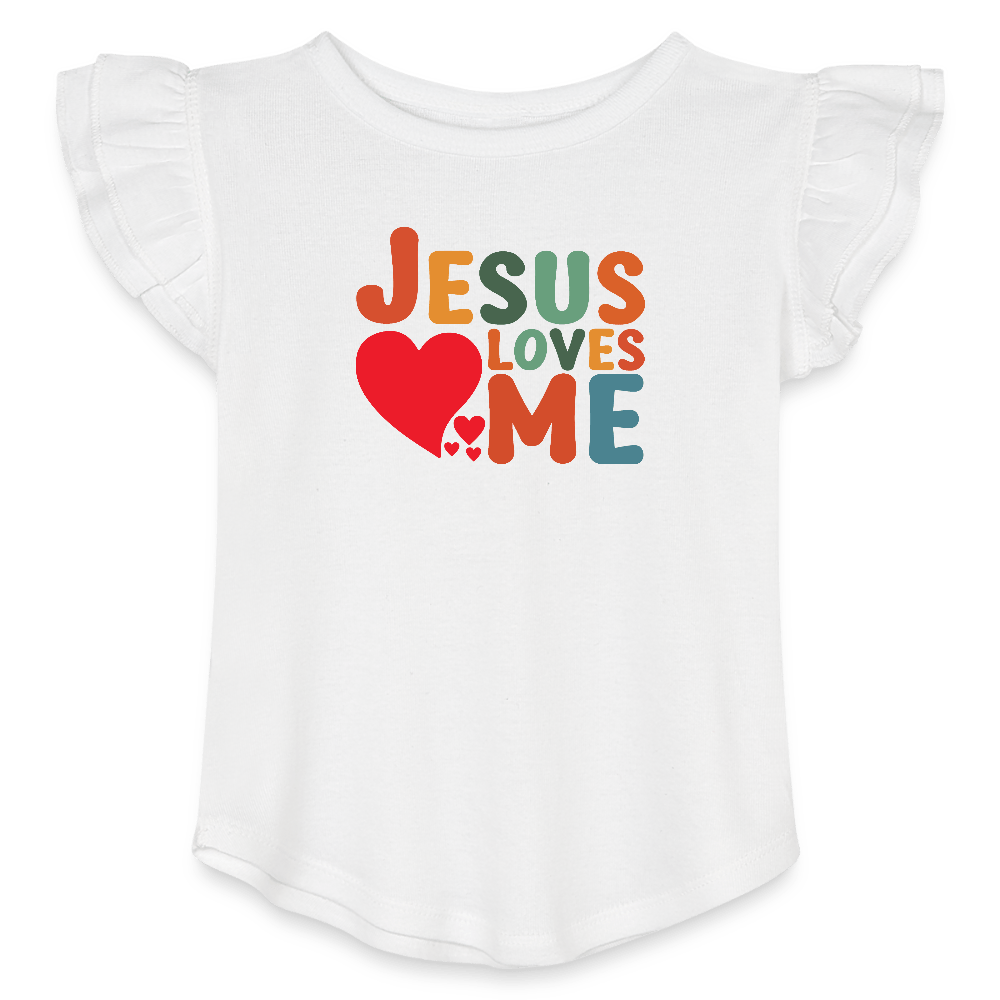 He Loves Me Christian Toddler Flutter T-shirt - ClaimedbyGodDesigns
