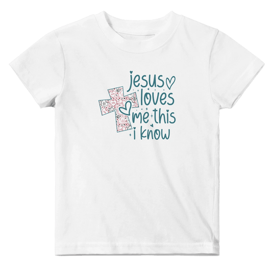 He Loves Me This I Know Christian Baby Crewneck T-shirt - ClaimedbyGodDesigns