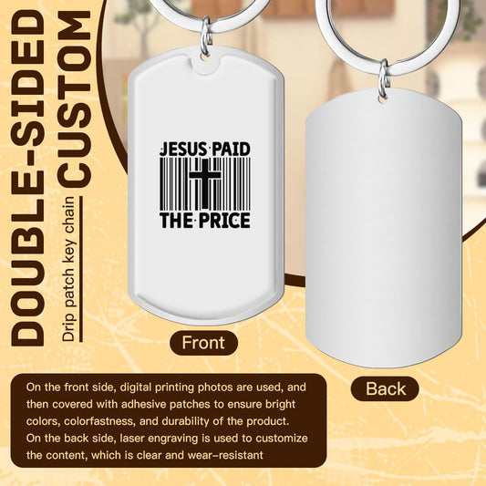 He Paid The Price Christian Stainless Steel Keychain - ClaimedbyGodDesigns