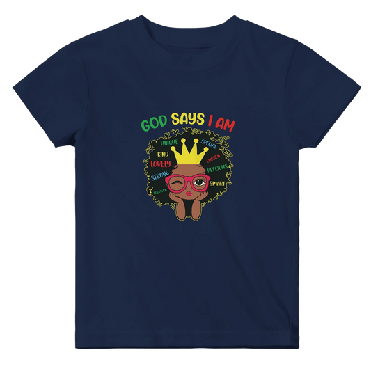 He Says I Am Christian Baby Crewneck T-shirt - ClaimedbyGodDesigns