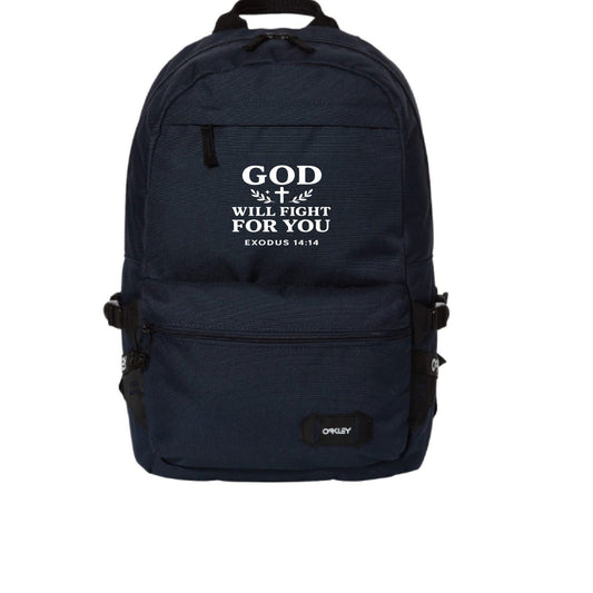 He Will Fight For You Christian Backpack - ClaimedbyGodDesigns