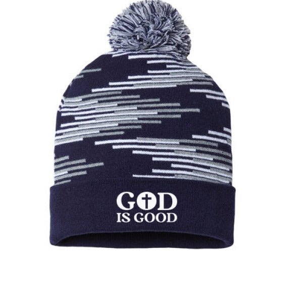 He is good Adult Christian Beanie - ClaimedbyGodDesigns