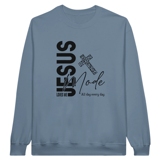 He loves Me Christian Midweight Fleece Unisex Crewneck Sweatshirt - ClaimedbyGodDesigns