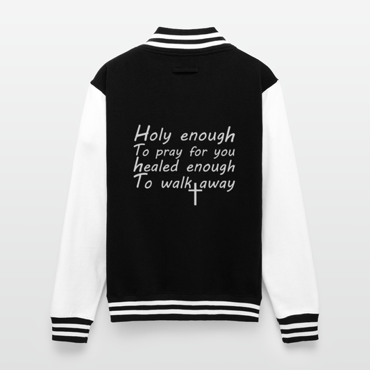 Healed Enough Christian Heavyweight Letterman Jacket - ClaimedbyGodDesigns