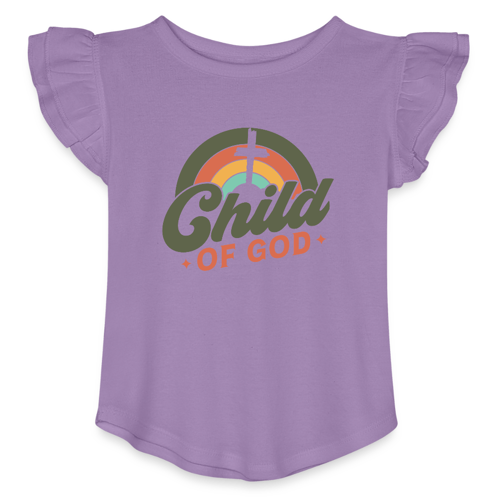 His Child Christian Toddler Girls Flutter T-shirt - ClaimedbyGodDesigns