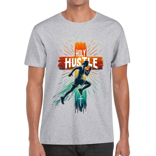 Holy Hustle Mens Christian Gym T-shirt - ClaimedbyGodDesigns