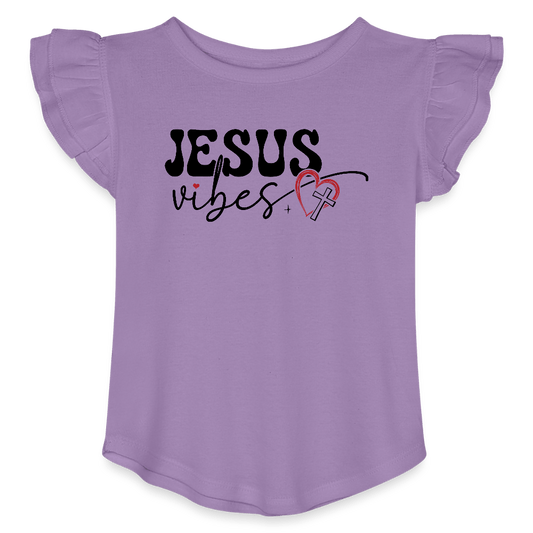 Holy Vibes Christian Toddler Girls Flutter T-shirt - ClaimedbyGodDesigns