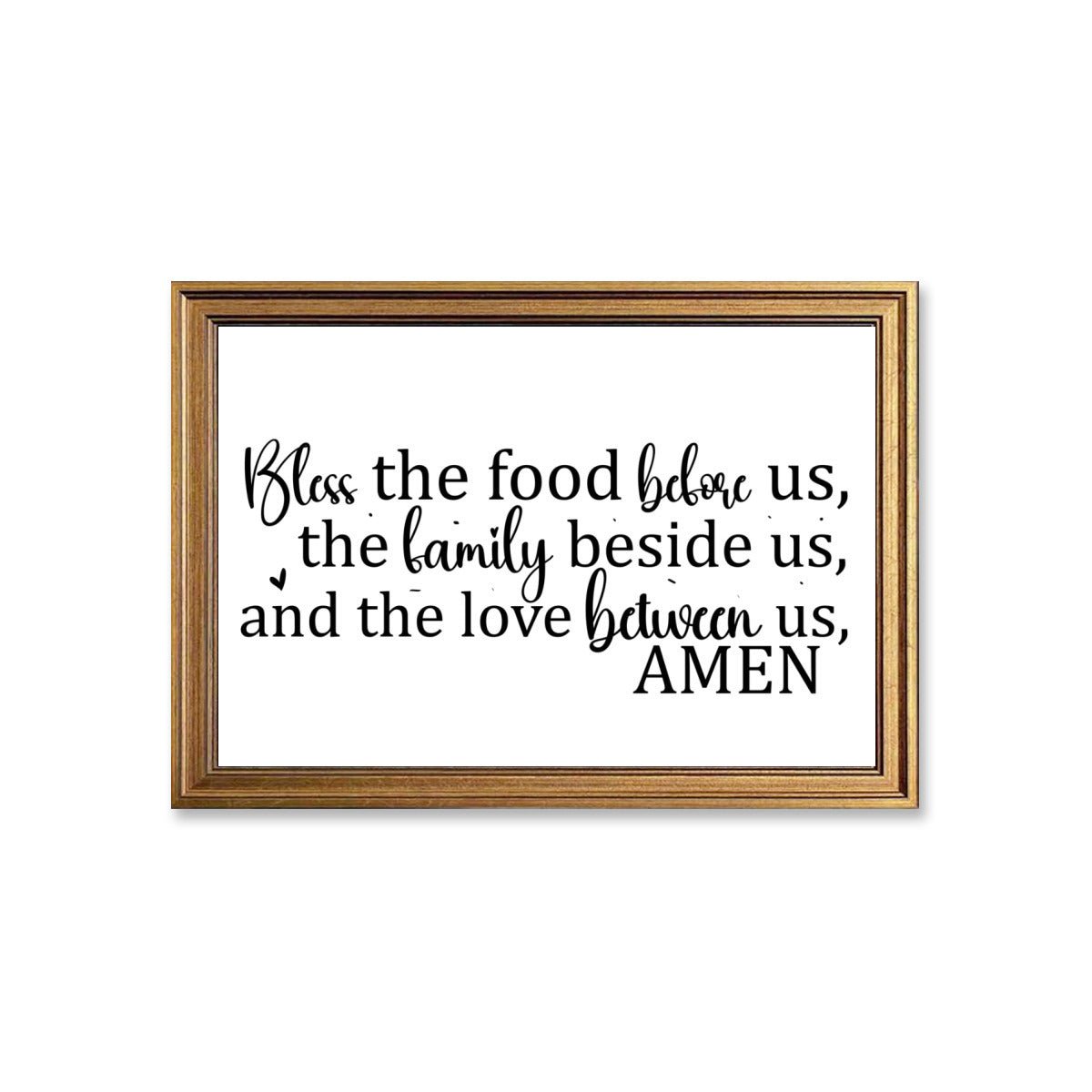 Bless the food before us, the family beside us Christian Canvas - ClaimedbyGodDesigns