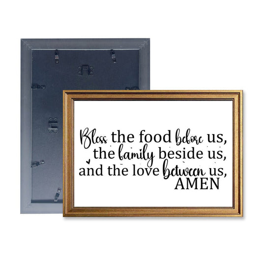 Bless the food before us, the family beside us Christian Canvas - ClaimedbyGodDesigns