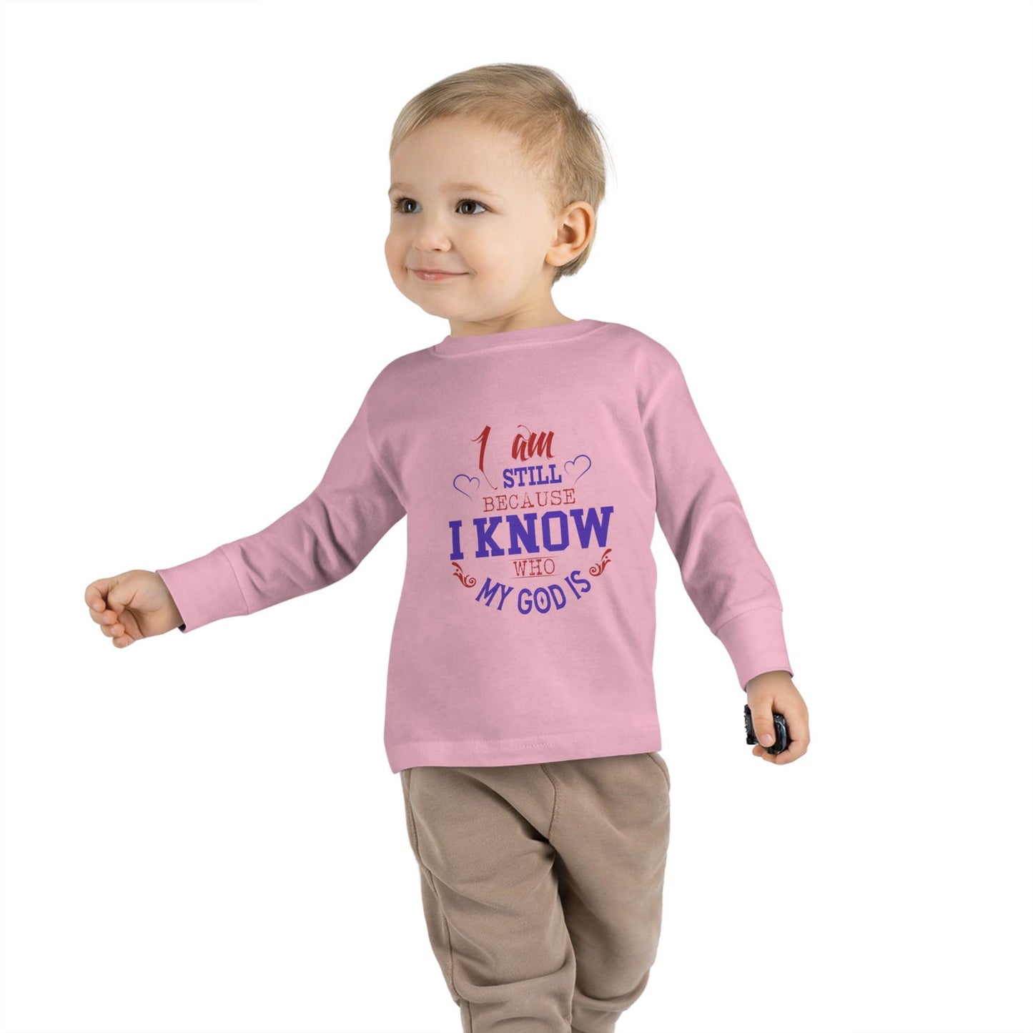 I Am Still Because I Know Who My God Is Toddler Christian Sweatshirt - ClaimedbyGodDesigns