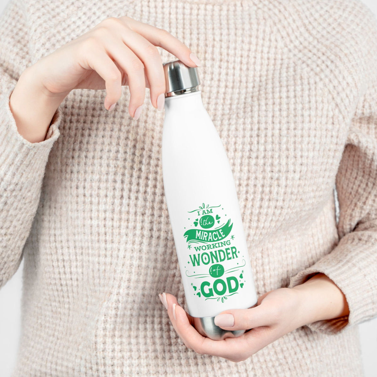 I Am The Miracle Working Wonder Of God (2) Insulated Bottle 20 oz - ClaimedbyGodDesigns