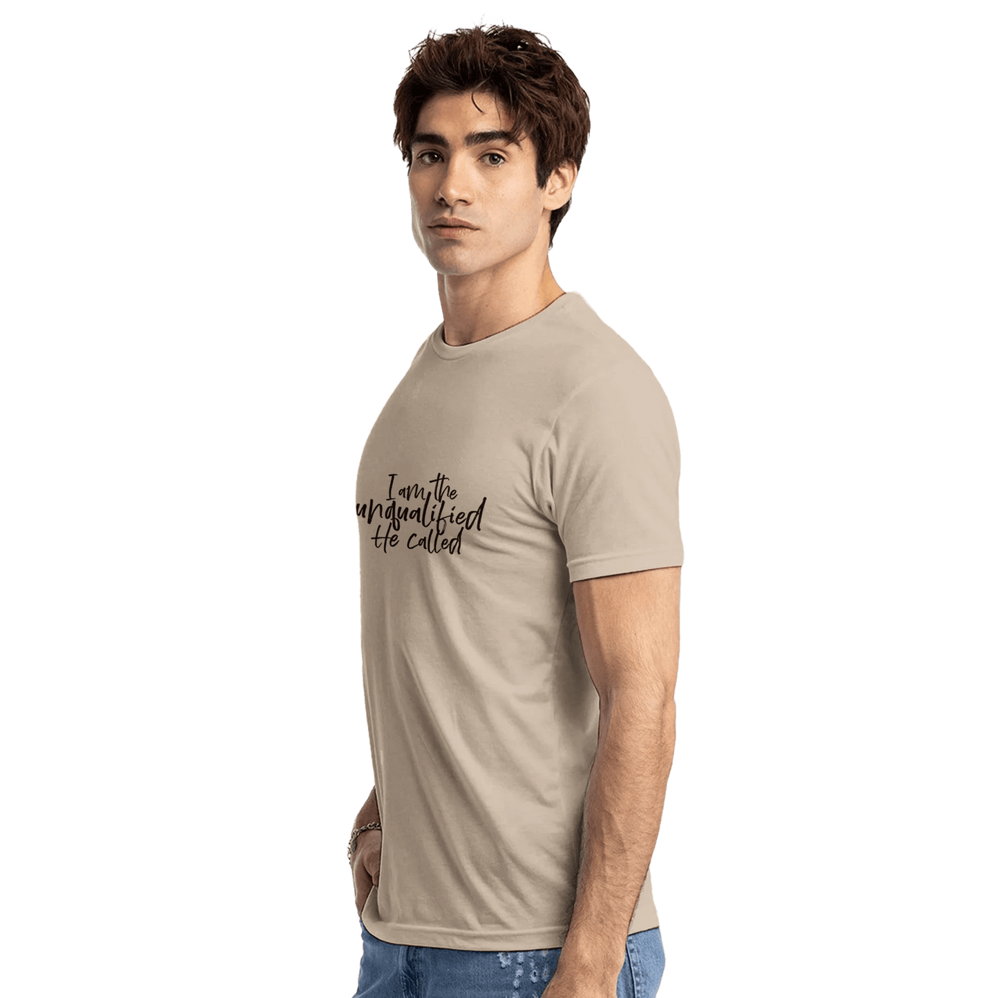 I Am The Unqualified He Called Christian Unisex Crewneck T-Shirt - ClaimedbyGodDesigns