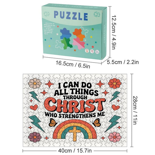 I Can Do All Things Christian Horizontal Wooden Puzzle - ClaimedbyGodDesigns