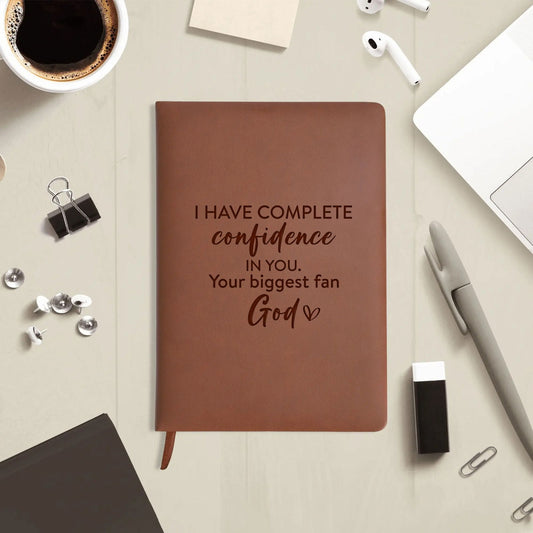 I Have Complete Confidence In You Engraved Brown Christian Journal Diary Gift for Friends Family - ClaimedbyGodDesigns