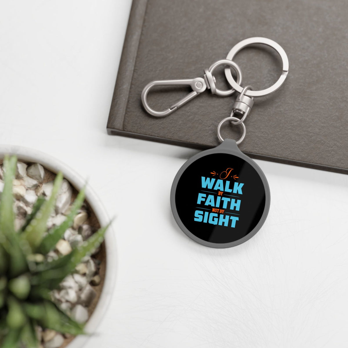 I Walk By Faith & Not By Sight Key Fob - ClaimedbyGodDesigns
