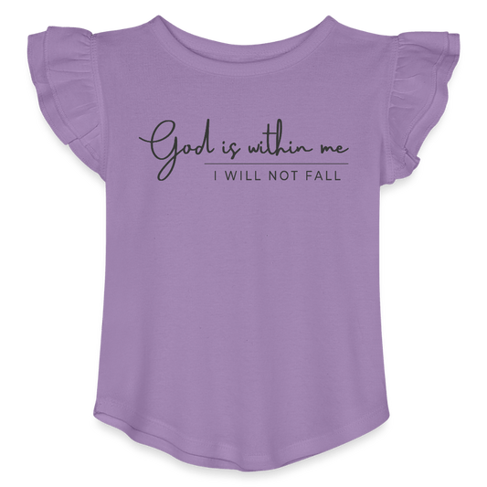 I Will Not Fail Christian Toddler Girls Flutter T-shirt - ClaimedbyGodDesigns