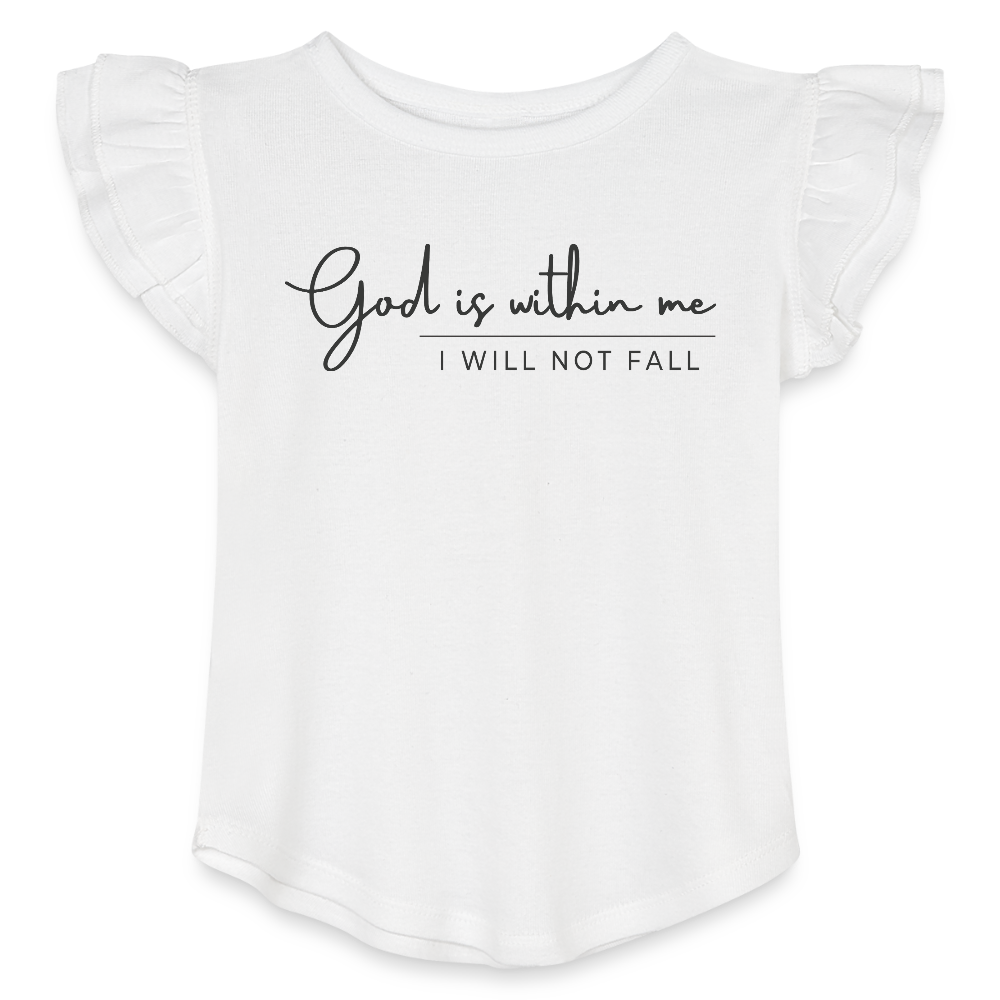 I Will Not Fail Christian Toddler Girls Flutter T-shirt - ClaimedbyGodDesigns