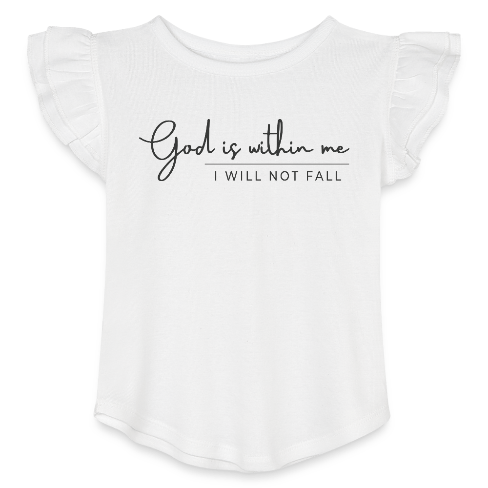 I Will Not Fail Christian Toddler Girls Flutter T-shirt - ClaimedbyGodDesigns