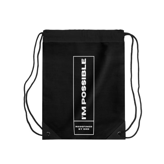 I'm Possible Redefined By God Christian Drawstring Bag - ClaimedbyGodDesigns