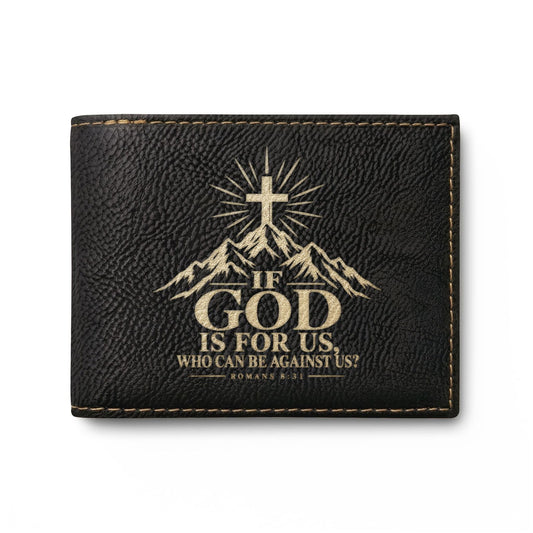 If God Is for Us Christian Wallet | Romans 8:31 - Claimed by God Designs