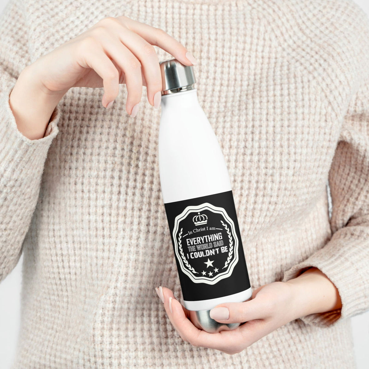 In Christ I Am Everything The World Said I Couldn't Be Insulated Bottle - ClaimedbyGodDesigns