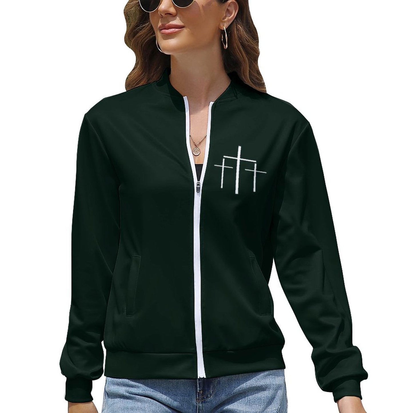 In Christ I Am Made New Christian Women's Zipper Jacket - ClaimedbyGodDesigns
