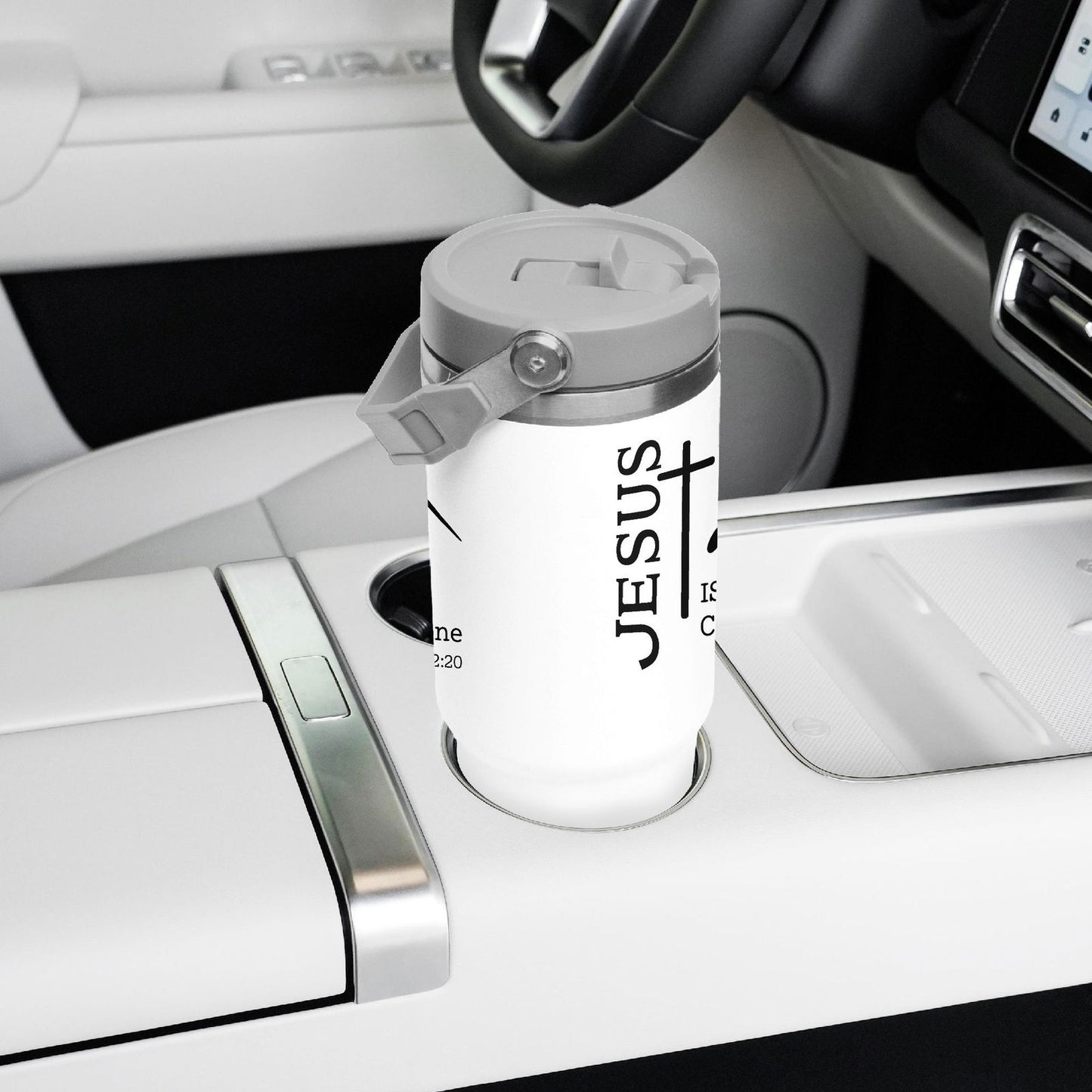 Is My Cornerstone Christian. Flip Straw Tumbler - 30oz - ClaimedbyGodDesigns